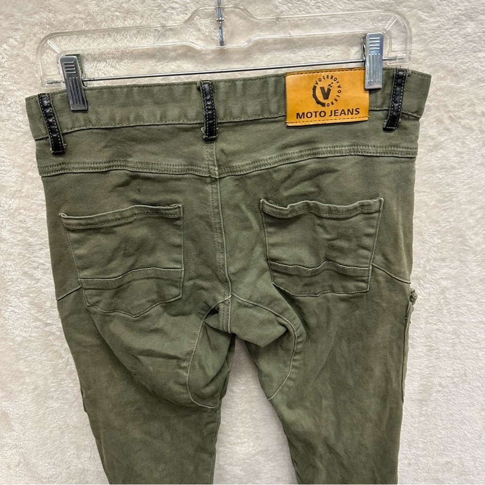 Volero women’s Kevlar motorcycle pants green cargo with pockets for pads small - Picture 9 of 12